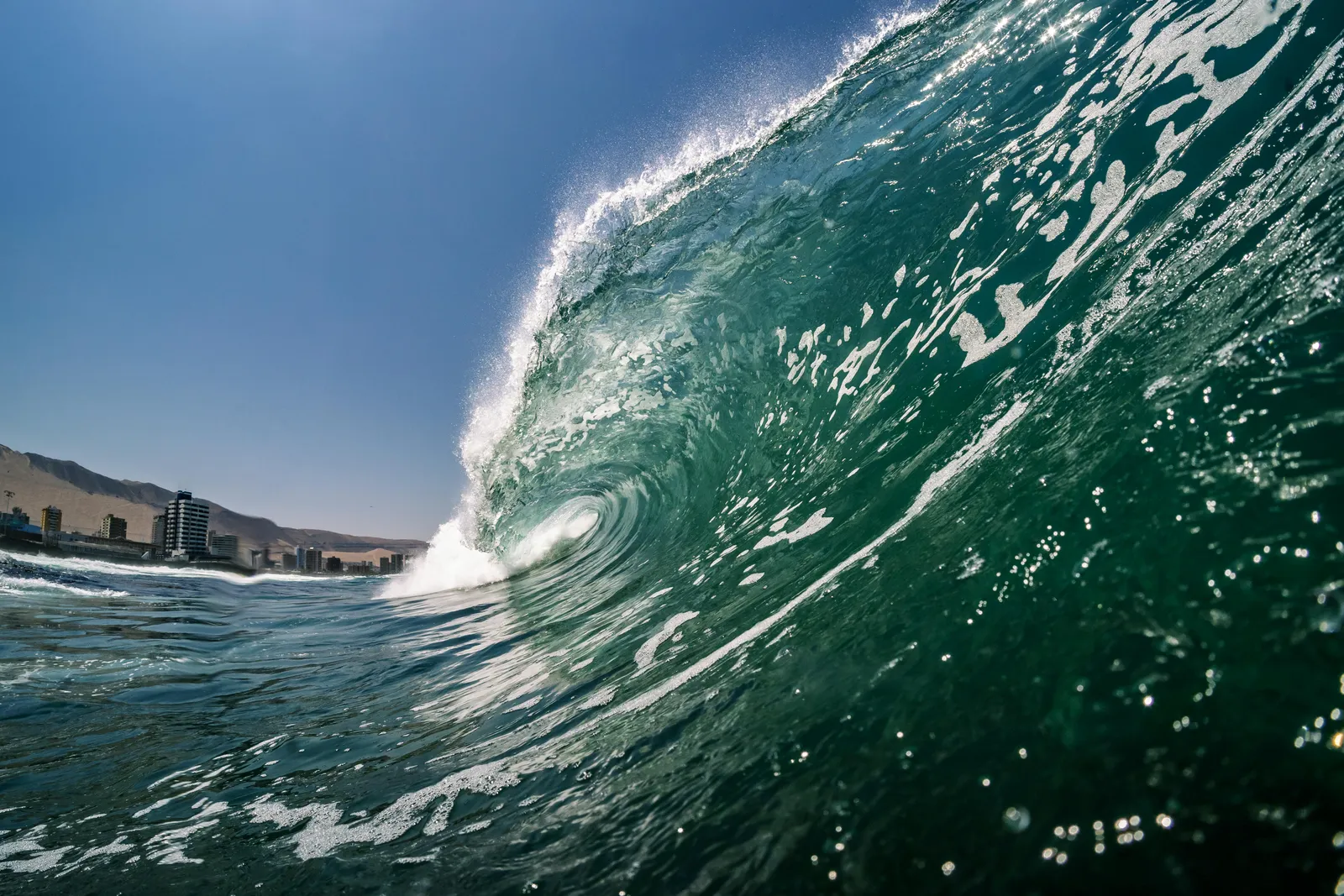 Surf scene from Chile.