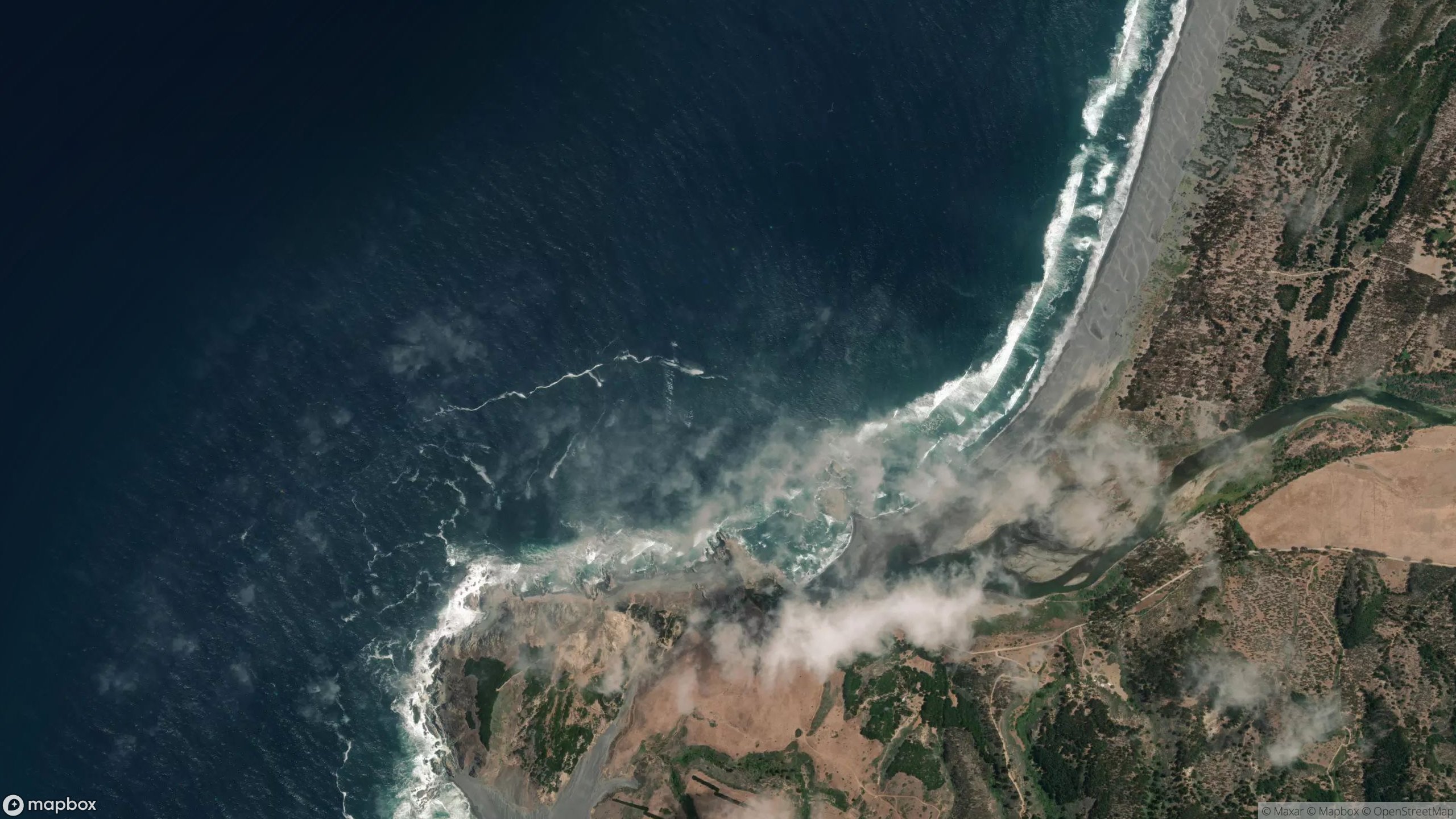 Surf scene from Central Chile.