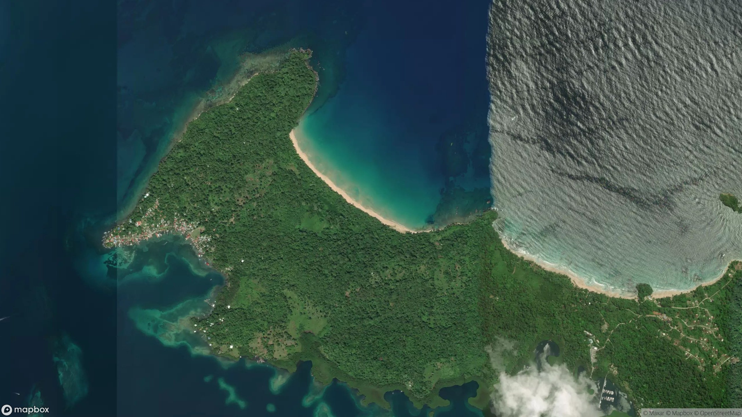 Surf scene from Panama Caribbean.